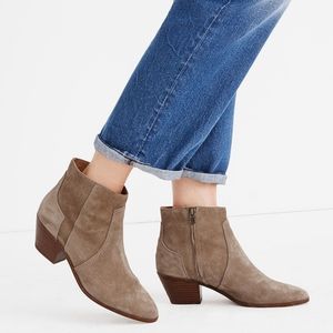 Madewell the western boot in suede NWOB